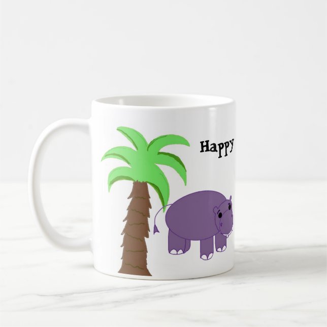 Lycklig som Hippo Kaffemugg (Vänster)