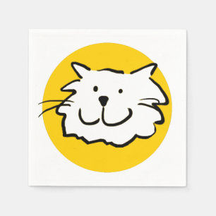 Lycklig som leker katt. Cat-Thned Pappersservett