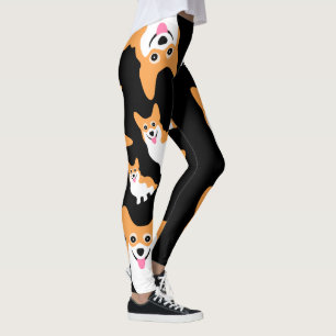 Lycklig som ler gullig beställnings- färg för leggings