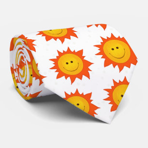 Lycklig som ler tecknadsolar slips