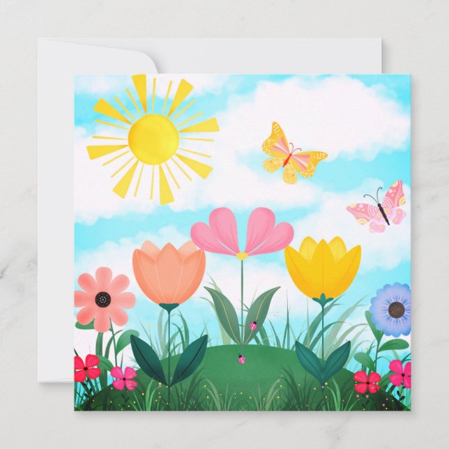 Lycklig sommardag inbjudningar (Framsida)