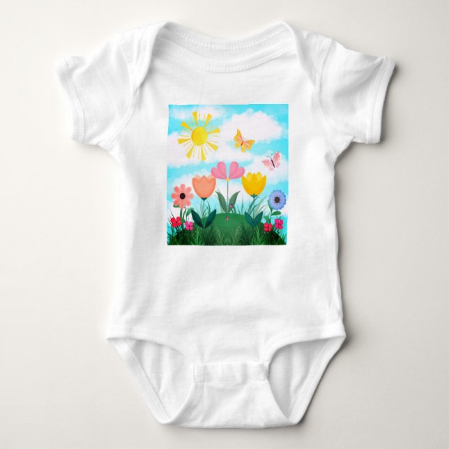 Lycklig sommardag t shirt (Framsida)