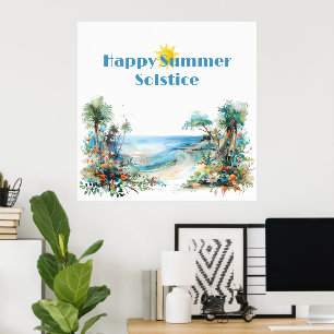 lycklig sommarsolstånd 2024 sol poster