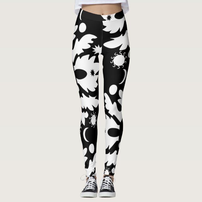 lycklig sommarsolstice Midsommar Leggings (Framsida)