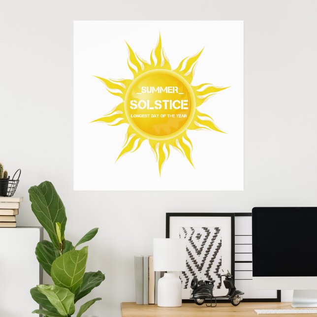 lycklig sommarsolstift den längsta dagen på året poster (Hemmakontoret)