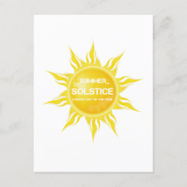 Lycklig sommarsolstift den längsta dagen på året vykort