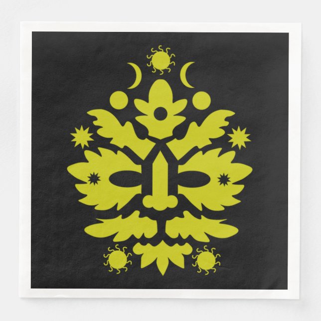 lycklig sommarsolstift Midsommar Pappersservett (Framsida)