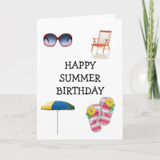 LYCKLIG ***SOMMER*** BIRTHDAG KORT