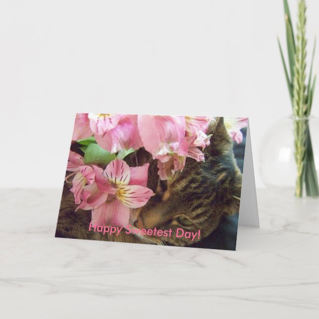 Lycklig sötaste dagen! Kort för hälsning (Framsida)