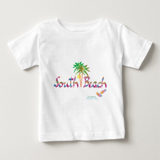 Lycklig South Beach, FL T Shirt (Framsida)