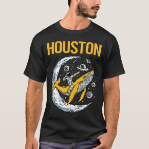 Lycklig Space - Houston Namn T Shirt