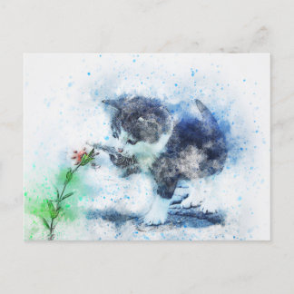 Lycklig spelar vykort