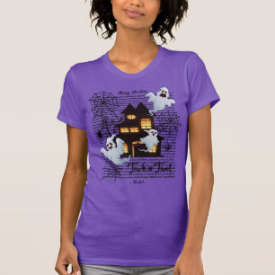 Lycklig spöka kvinna T-tröja för utslagsplats f T Shirt