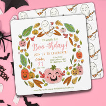 Lycklig Spöken Rosa Halloween Birthday