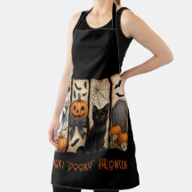 Lycklig "Spooky" Halloween Ghost Black Cat