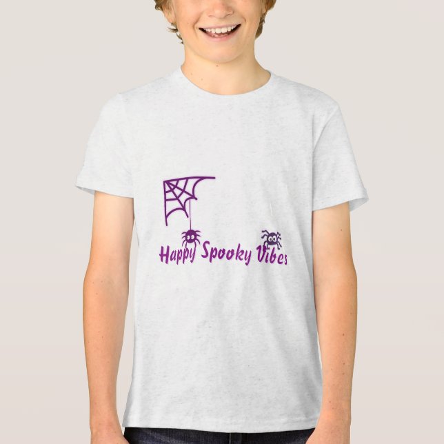 🕸️ Lycklig Spooky Spider T Shirt (Framsida)