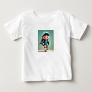 "Lycklig Springer Kid Tee: Pixar-Stil Roligt" Baby T Shirt