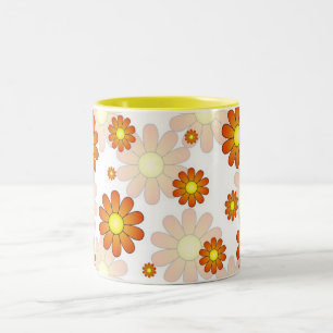 Lycklig Springtimeblommamugg Två-Tonad Mugg