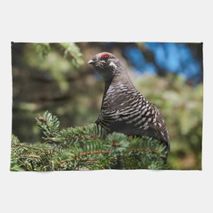 Lycklig Spruce Grouse Kökshandduk