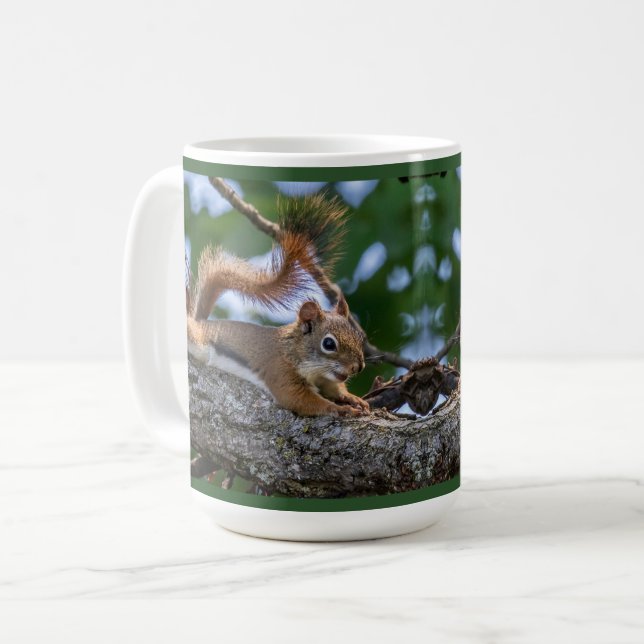 Lycklig Squirrel Kaffemugg (Framsida vänster)