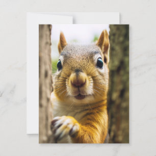 Lycklig Squirrel Vykort