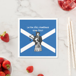 Lycklig St Andrews Day Flagga Bagpiper Small Pappersservett