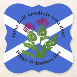 Lycklig St Andrews Day Flagga Thistle-parentes Underlägg Papper