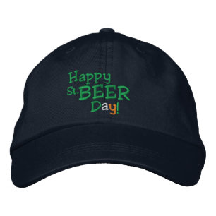 Lycklig St. Beer Day! Broderad Keps