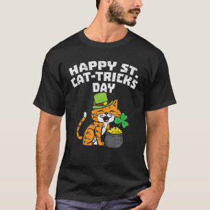 Lycklig St Cat Tricks Day Cat Saint Paddys St Patr T Shirt