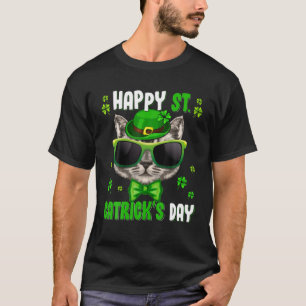 Lycklig St Catrick's Day Funny Cat St patricks day T Shirt
