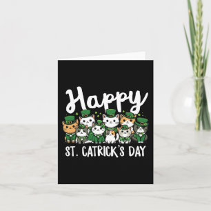 Lycklig St Catricks Day St patricks day Cat Leprec Kort