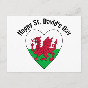 Lycklig St. David-dagen Vykort