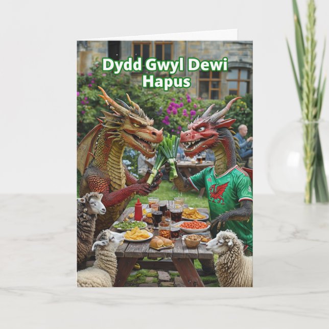 Lycklig St David-dagskort Kort (Framsida)