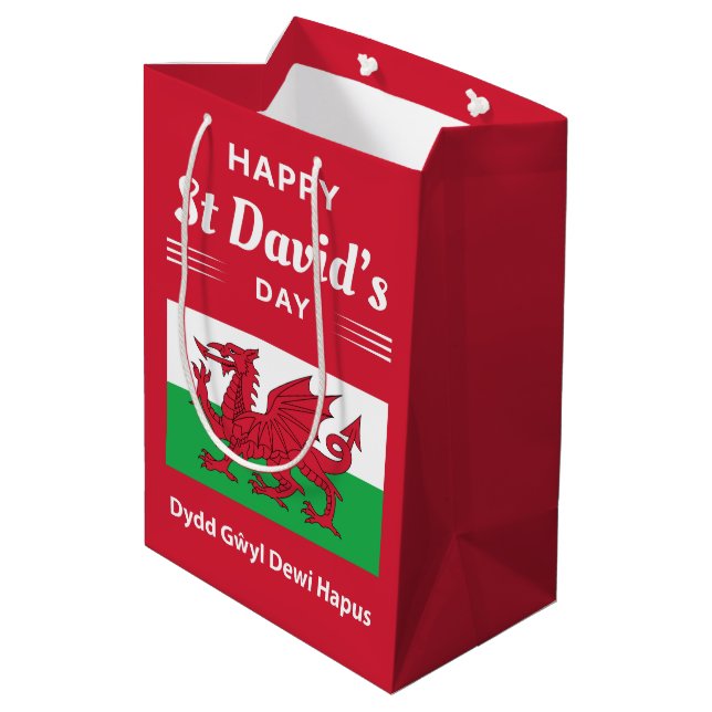 Lycklig St David's Day Dydd GEMEyl Dewi Hapus 2 (Baksidan Vinklad)