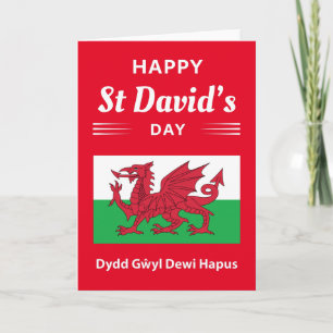 Lycklig St David's Day Dydd GEMEyl Dewi Hapus 2 Kort