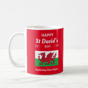 Lycklig St David's Day Dydd GEMEyl Dewi Hapus 2b Kaffemugg