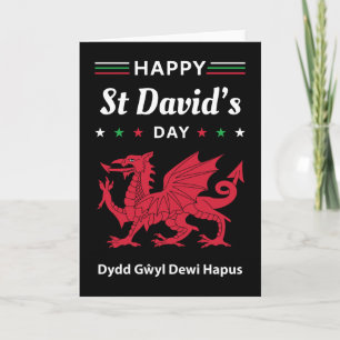 Lycklig St David's Day Dydd GEMEyl Dewi Hapus 3 Kort