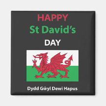 Lycklig St David's Day Dydd GEMEyl Dewi Hapus
