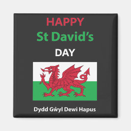 Lycklig St David's Day Dydd GEMEyl Dewi Hapus Magnet