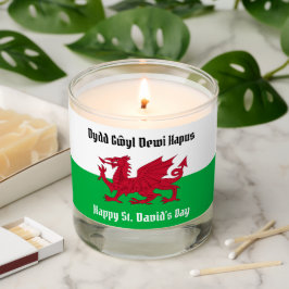 Lycklig St. David's Day Red Dragon Welsh Flagga