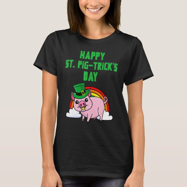 Lycklig St Gris-tricksdagen för den bekväma St pat T Shirt (Framsida)