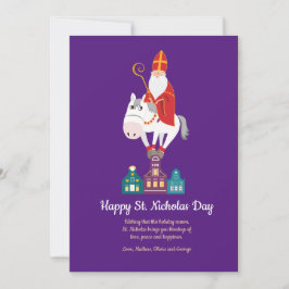 Lycklig St. Nicholas Day Hälsning Helgdag Card Julkort