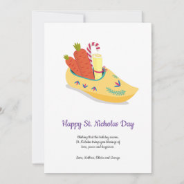 Lycklig St. Nicholas Day Hälsning Julkort