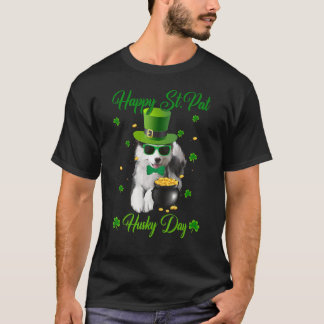 Lycklig St. Pat Husky Day Hund St. Patrick's Day T Shirt