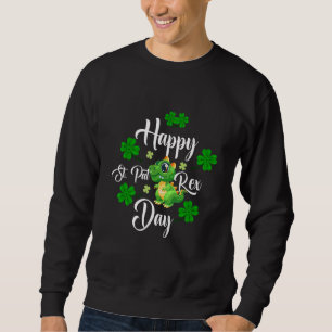 Lycklig St Pat Rex-dagen Lång Ärmad Tröja