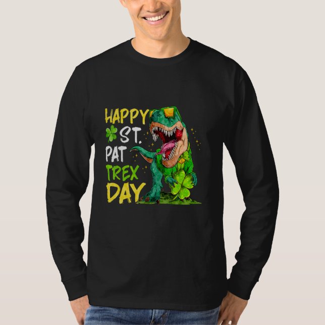 Lycklig St Pat Rex-dagen Småbarn Kids Dino Saint P T Shirt (Framsida)