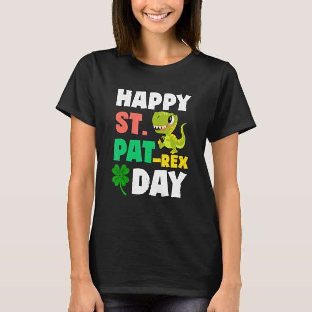 Lycklig St Pat Rex-dagen T Shirt (Framsida)
