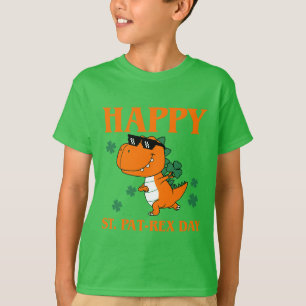 Lycklig St. Pat-Rex Day Funny Cute Dinosaur Irish T Shirt