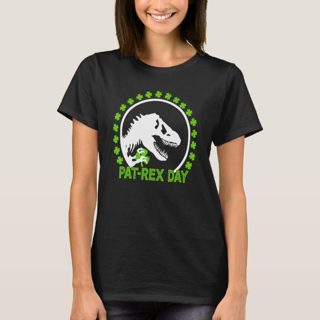 Lycklig St Pat Rex Day St Patrick Patrex Dinosaur T Shirt (Framsida)