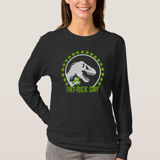 Lycklig St Pat Rex Day St Patrick Patrex Dinosaur T Shirt (Framsida)
